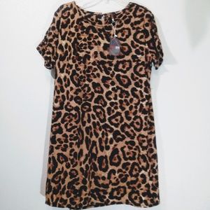 Plus Size Animal  Print Dress size 1X